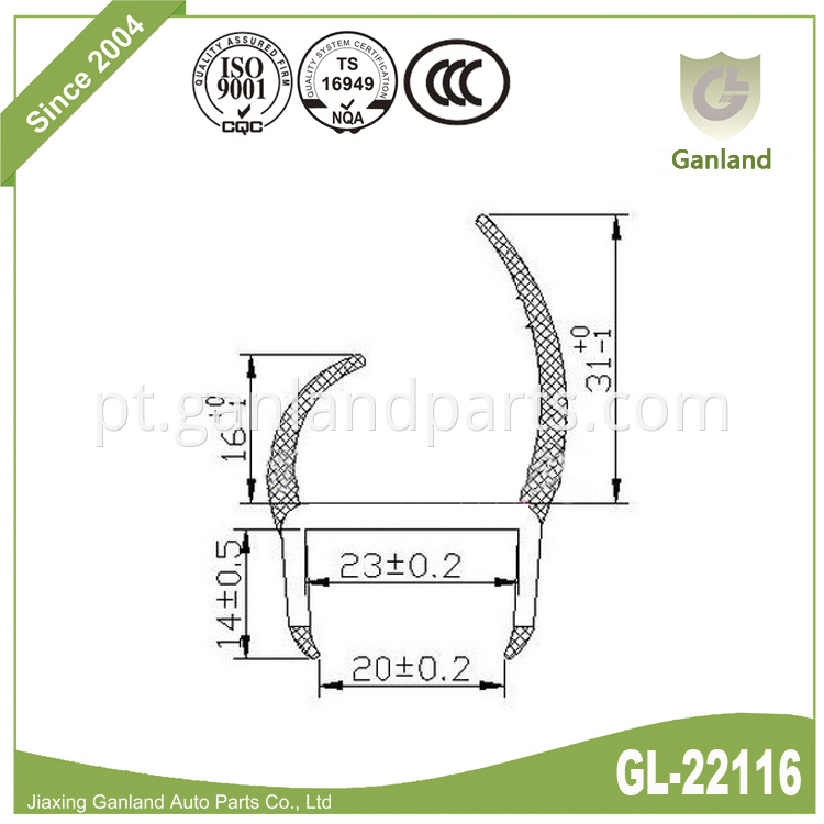  Sliding Door Seal GL-22116